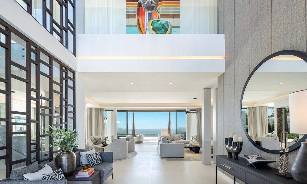 Exclusive luxury villa with modern Andalusian architecture for sale with panoramic sea views in Marbella - Benahavis 781209