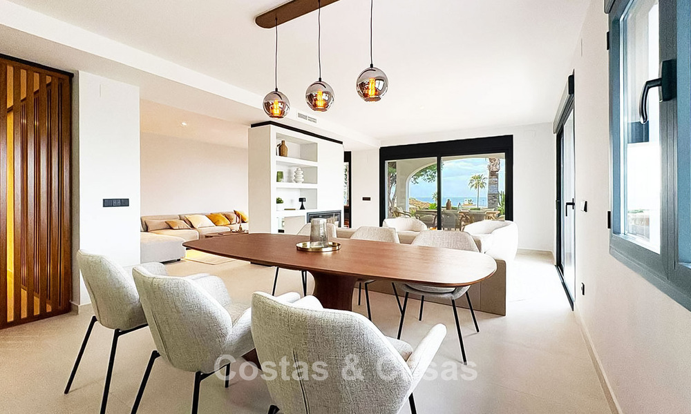 Luxury single storey villa with sea views for sale near the beach and golf course in Mijas Costa, Costa del Sol 781226