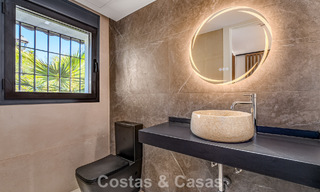 Luxury single storey villa with sea views for sale near the beach and golf course in Mijas Costa, Costa del Sol 781231 