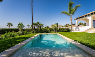 Luxury single storey villa with sea views for sale near the beach and golf course in Mijas Costa, Costa del Sol 781233 