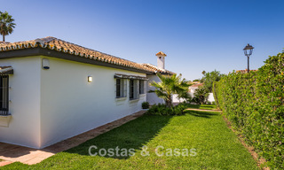 Luxury single storey villa with sea views for sale near the beach and golf course in Mijas Costa, Costa del Sol 781236 