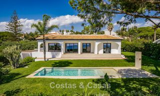 Luxury single storey villa with sea views for sale near the beach and golf course in Mijas Costa, Costa del Sol 781239 