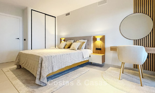 Luxury single storey villa with sea views for sale near the beach and golf course in Mijas Costa, Costa del Sol 781246 