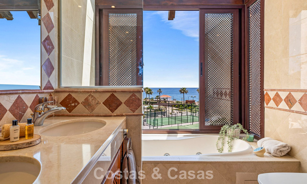 Luxury penthouse for sale on the beach on the New Golden Mile between Marbella and Estepona 781263