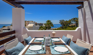 Luxury penthouse for sale on the beach on the New Golden Mile between Marbella and Estepona 781286 