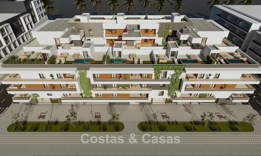 New project with stylish apartments for sale near the centre and beach of San Pedro, Marbella 781151