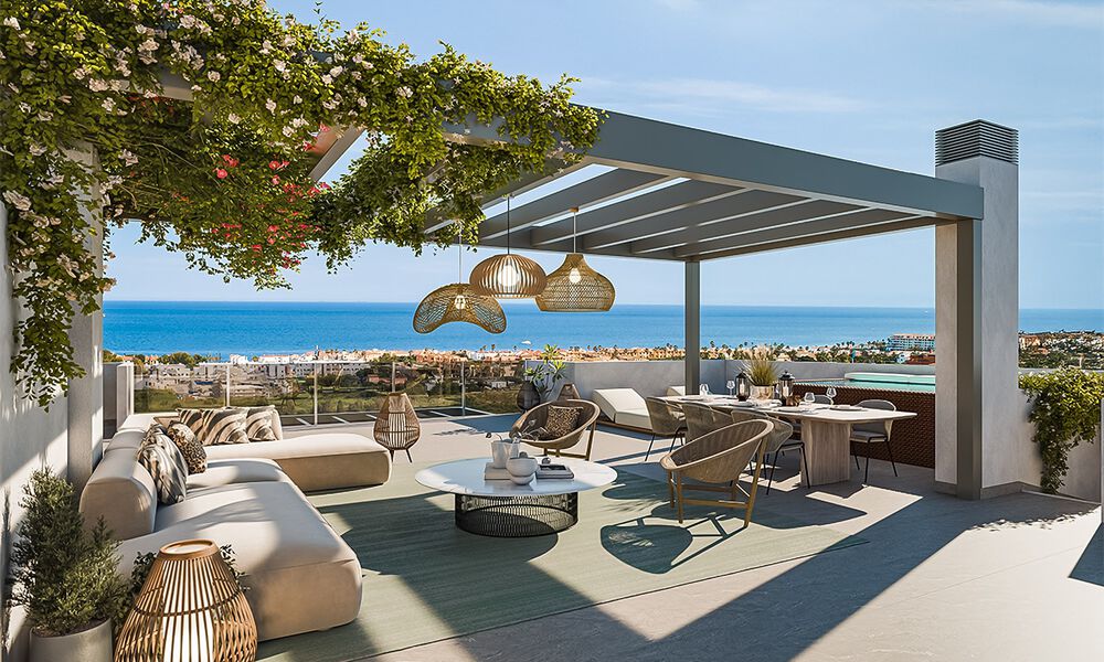 Launch! Off-plan, modern apartments with sea views for sale in Casares Costa, Costa del Sol 788229