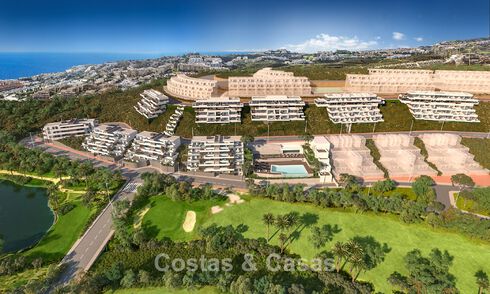 New apartments with sea views for sale just a stone's throw from the golf course in La Cala de Mijas, Costa del Sol 781163