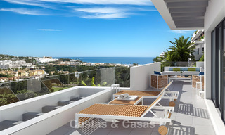 New contemporary luxury apartments with sea views for sale near golf course in La Cala de Mijas, Costa del Sol 781169 
