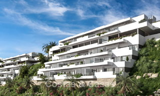 New contemporary luxury apartments with sea views for sale near golf course in La Cala de Mijas, Costa del Sol 781171 