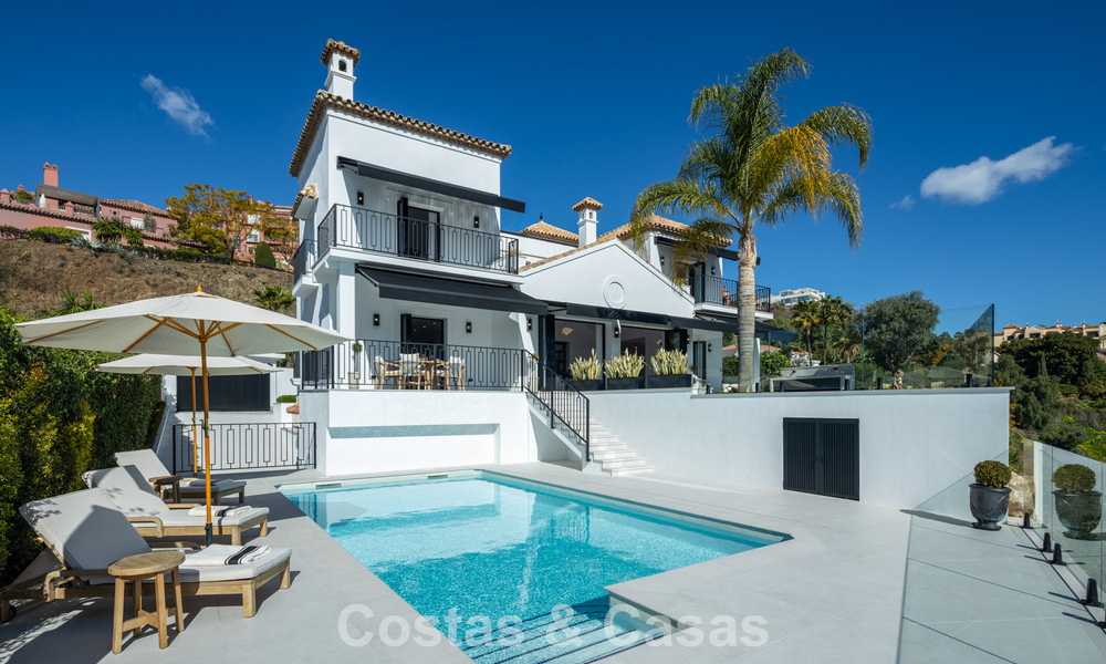 Move-in ready luxury villa with contemporary Spanish architecture and sea views for sale in Marbella - Benahavis 781366