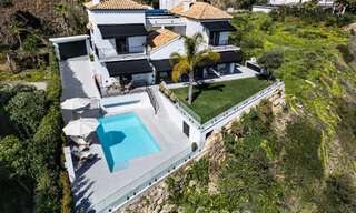 Move-in ready luxury villa with contemporary Spanish architecture and sea views for sale in Marbella - Benahavis 781374 