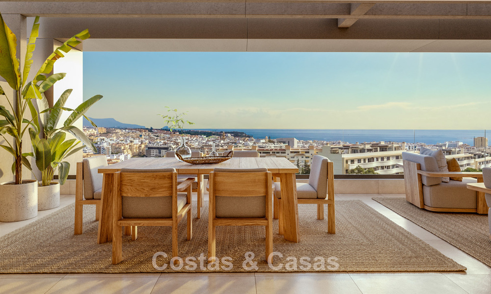 Launch! Stylish new build apartments for sale with panoramic sea views near Estepona centre 781390