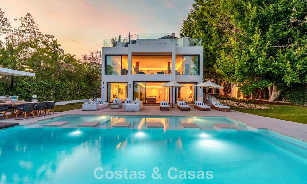 Move-in ready, state-of-the-art luxury villa for sale frontline golf in Nueva Andalucia’s Golf Valley, Marbella 781689