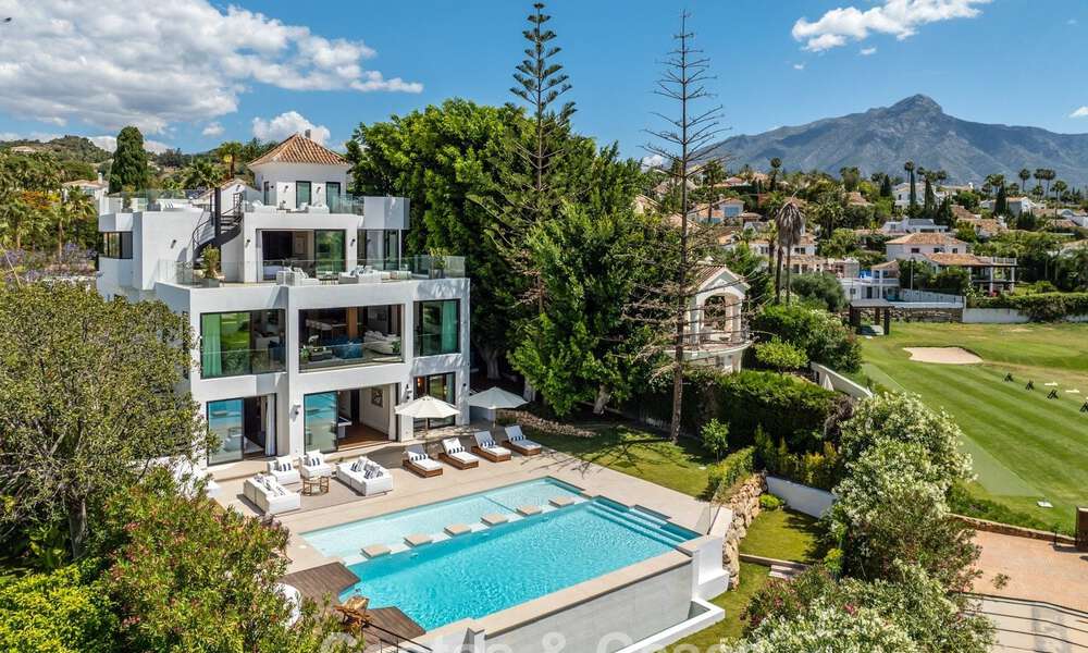 Move-in ready, state-of-the-art luxury villa for sale frontline golf in Nueva Andalucia’s Golf Valley, Marbella 781692
