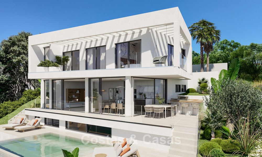 New to the market! High-tech designer villas for sale in a sought-after golf setting near the centre of Estepona 781759