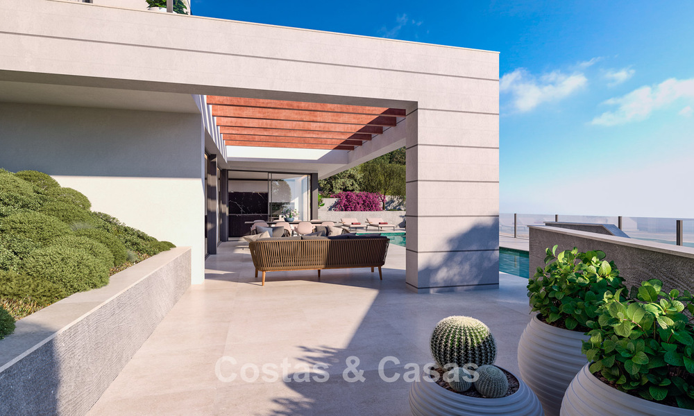 Sophisticated new build villa with sea views for sale in a new gated community east of Malaga 782560
