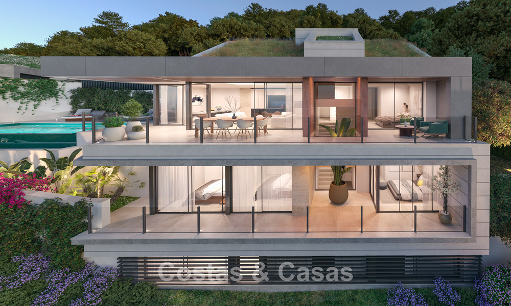 Designer new build villa with sea views for sale in a gated residential area east of Malaga centre 782569