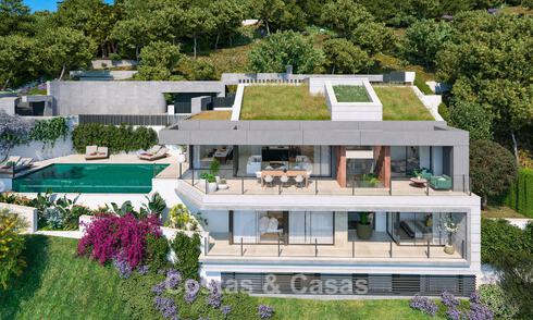 Designer new build villa with sea views for sale in a gated residential area east of Malaga centre 782571