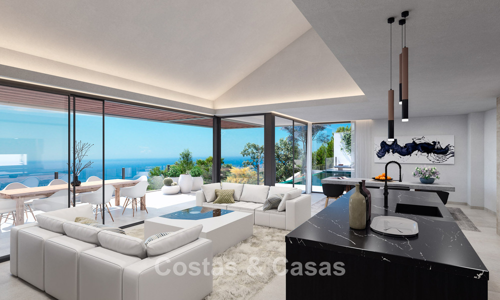 Designer new build villa with sea views for sale in a gated residential area east of Malaga centre 782574