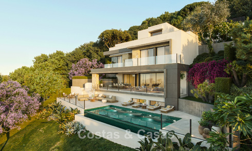 Modern new build villa with panoramic sea views for sale surrounded by greenery east of Malaga centre 782577