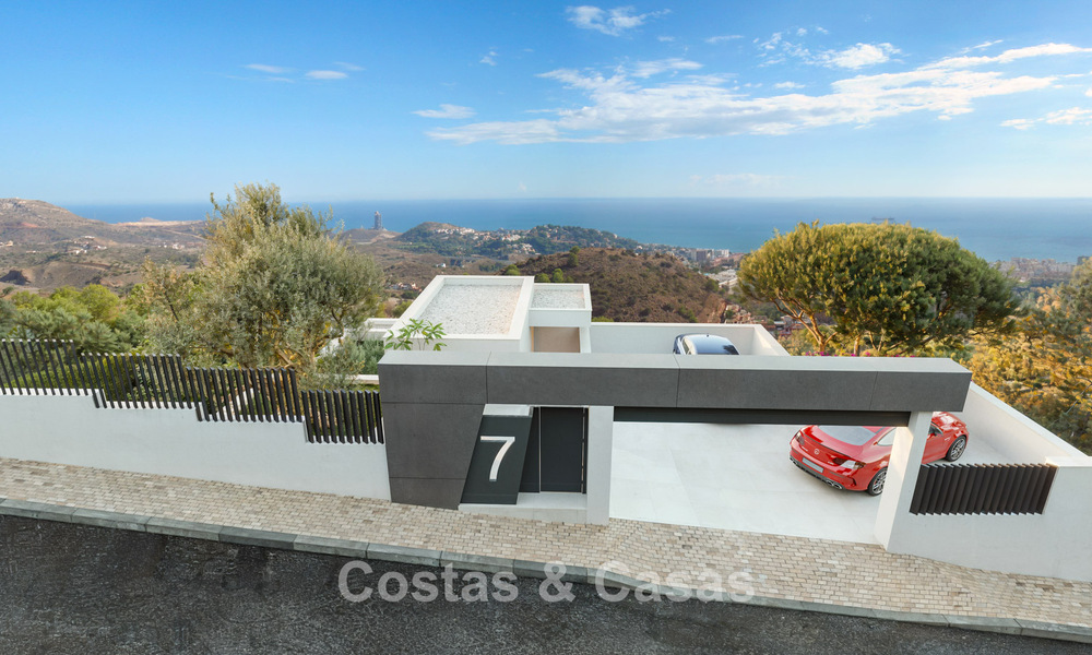 Modern new build villa with panoramic sea views for sale surrounded by greenery east of Malaga centre 782580