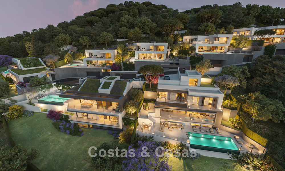 Modern new build villa with panoramic sea views for sale surrounded by greenery east of Malaga centre 782581