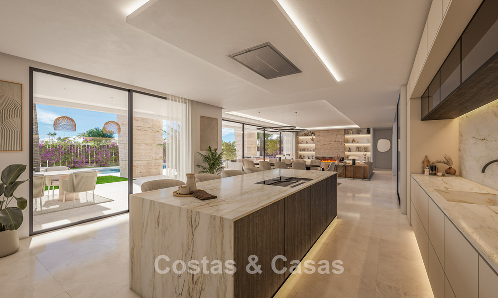 New build villas for sale within walking distance of a fantastic clubhouse on the New Golden Mile between Marbella and Estepona 781982