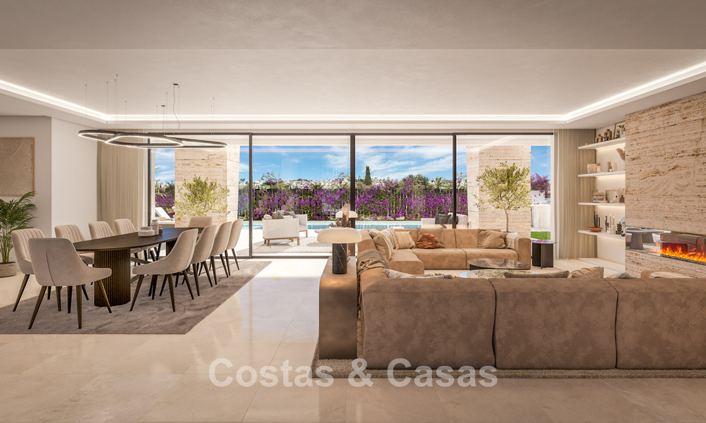 New build villas for sale within walking distance of a fantastic clubhouse on the New Golden Mile between Marbella and Estepona 781983