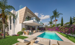 New build villas for sale within walking distance of a fantastic clubhouse on the New Golden Mile between Marbella and Estepona 781987 