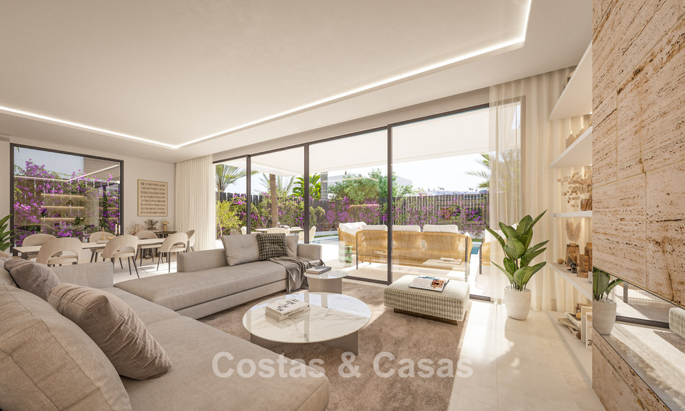 New build villas for sale within walking distance of a fantastic clubhouse on the New Golden Mile between Marbella and Estepona 781989