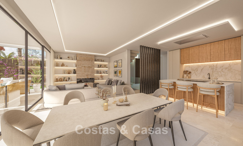 New build villas for sale within walking distance of a fantastic clubhouse on the New Golden Mile between Marbella and Estepona 781990