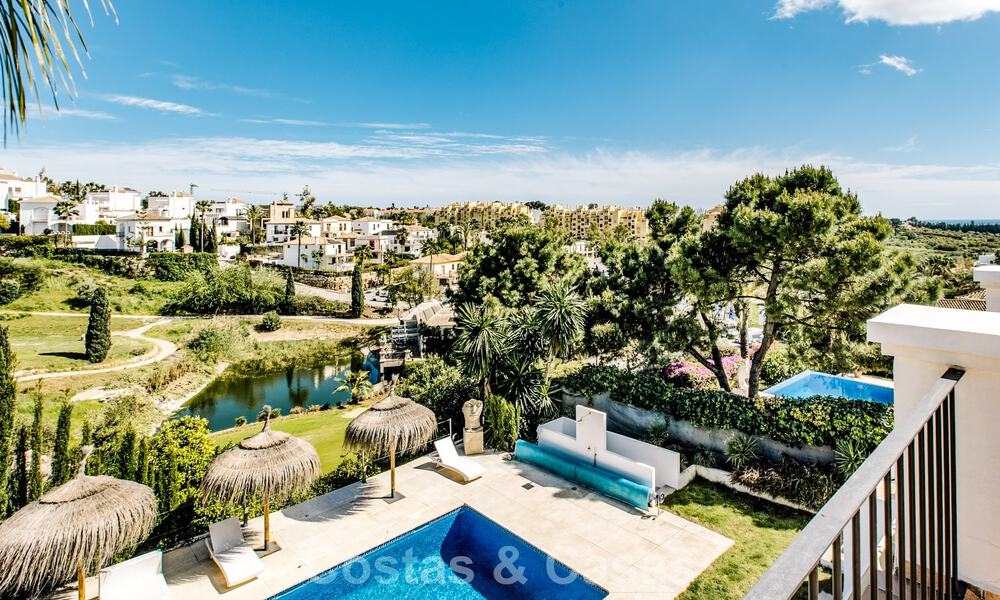 Move-in ready Mediterranean family villa for sale in a gated golf resort on the New Golden Mile between Marbella and Estepona 782147
