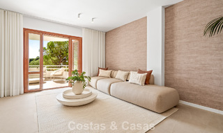 Ready to move in, modern renovated 3-bedroom apartment in a frontline golf complex in Nueva Andalucia, Marbella 782266 