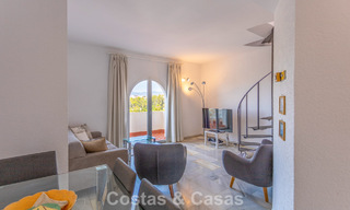 Duplex penthouse with sea views for sale in a gated, frontline beach complex in Puerto Banus, Marbella 782243 