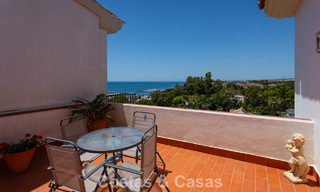Duplex penthouse with sea views for sale in a gated, frontline beach complex in Puerto Banus, Marbella 782260 