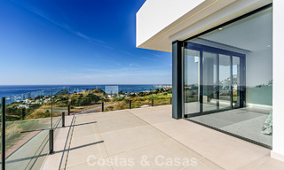 Move-in ready, modern luxury villa with panoramic sea views for sale in a quiet residential area in Benalmadena, Costa del Sol 782348 