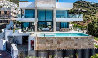 Move-in ready, modern luxury villa with panoramic sea views for sale in a quiet residential area in Benalmadena, Costa del Sol 782363 