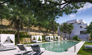 New project of contemporary luxury apartments for sale within walking distance of the beach and sea view in West Estepona 783265 