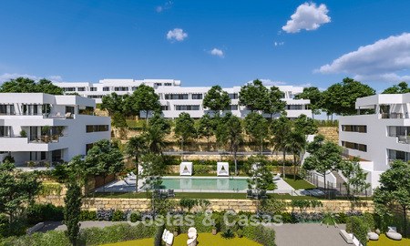 New project of contemporary luxury apartments for sale within walking distance of the beach and sea view in West Estepona 783266