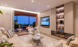 High quality renovated garden apartment with open sea views for sale, frontline beach between Marbella and Estepona 783446 