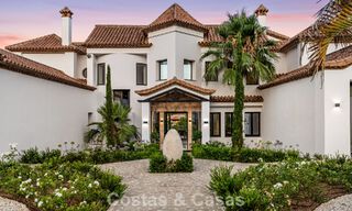 Frontline golf villa with golf and sea views for sale in the prestigious 5* golf resort in Marbella - Benahavis 783360 