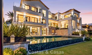 Frontline golf villa with golf and sea views for sale in the prestigious 5* golf resort in Marbella - Benahavis 783362 