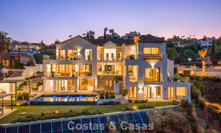 Frontline golf villa with golf and sea views for sale in the prestigious 5* golf resort in Marbella - Benahavis 783363 