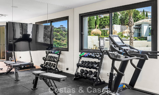Frontline golf villa with golf and sea views for sale in the prestigious 5* golf resort in Marbella - Benahavis 783373 