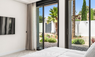 Frontline golf villa with golf and sea views for sale in the prestigious 5* golf resort in Marbella - Benahavis 783374 