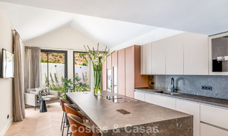 Frontline golf villa with golf and sea views for sale in the prestigious 5* golf resort in Marbella - Benahavis 783393 