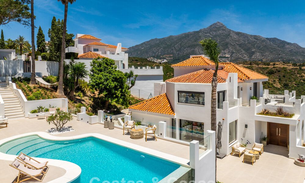 Luxurious contemporanean Mediterranean villa for sale in the hills of Nueva Andalucia, Marbella 783227