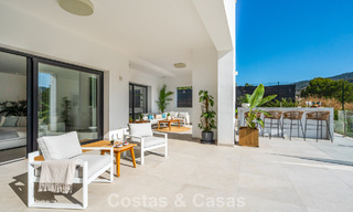 Frontline golf villa in a modern Mediterranean style for sale in Elviria, east of Marbella center 783005 