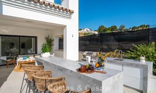 Frontline golf villa in a modern Mediterranean style for sale in Elviria, east of Marbella center 783006 